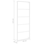 vidaXL Porte-serviette Blanc 45x10x115 cm Acier