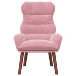 vidaXL Chaise relaxante en velours rose
