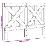vidaXL Tête de lit 140x104 cm bois massif de pin