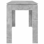 vidaXL Table à manger Gris béton 120x60x76 cm Bois d'ingénierie