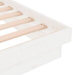 vidaXL Cadre de lit Blanc Bois massif 120x190 cm Petit double