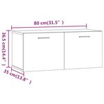 vidaXL Armoire murale Chêne fumé 80x35x36 5 cm Bois d'ingénierie