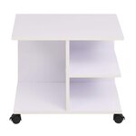 vidaXL Étagère à roulettes 50x35x42 cm Blanc