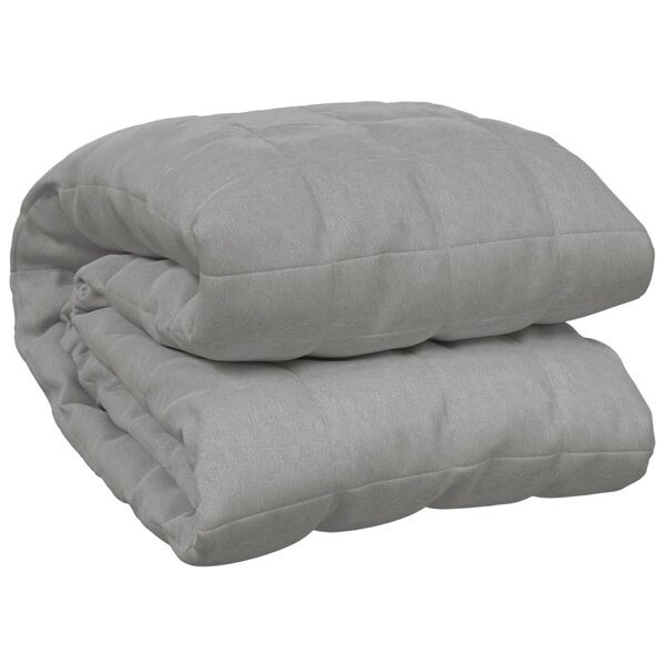 vidaXL Couverture lestée Gris 200x200 cm 9 kg Tissu