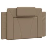 vidaXL Cadre de lit avec lumières LED cappuccino 90x200 cm similicuir