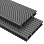 vidaXL Panneaux de terrasse WPC avec accessoires 40 m² 4 m Gris