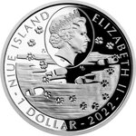 Pièce de monnaie en Argent 1 Dollar g 31.1 (1 oz) Millésime 2022 Dog Breeds SCHNAUZERS