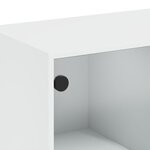 vidaXL Table basse avec portes en verre blanc 102x50x42 cm