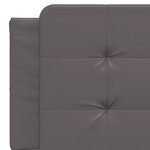 vidaXL Lit avec matelas gris 160x200 cm similicuir