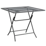 vidaXL Mobilier à dîner de jardin 3 Pièces Maille Métal Anthracite