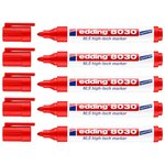 Marqueur NLS High-tech 8030 Inoxydable Rouge Pointe Ronde 1 5-3 mm x 3 EDDING