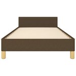 vidaXL Cadre de lit sans matelas marron foncé 90x200 cm tissu