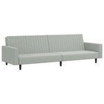 vidaXL Ensemble de canapés 2 Pièces gris clair velours