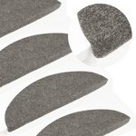 vidaXL Tapis d'escalier auto-adhésifs 10 Pièces gris 65x22 5x3 5 cm