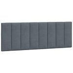 vidaXL Cadre de lit avec tête de lit Gris foncé 140x200 cm Velours