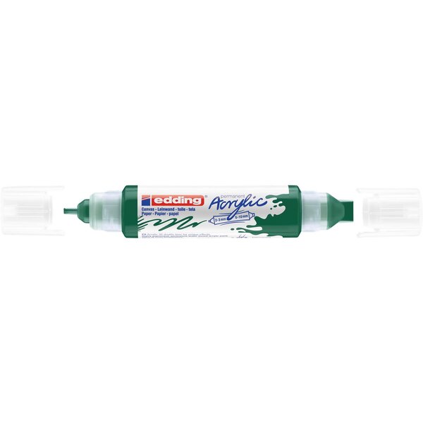Marqueur acryl 3d dble pointe 5400 vert mousse 2-3 mm  5-10 mm x 5 EDDING