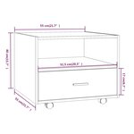vidaXL Table basse chêne fumé 55x55x40 cm bois d'ingénierie
