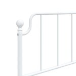 vidaXL Cadre de lit métal avec tête de lit/pied de lit blanc 100x190cm
