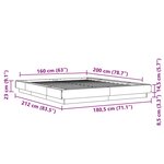 vidaXL Cadre de lit chêne sonoma 160x200 cm bois d'ingénierie