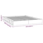 vidaXL Cadre de lit Blanc 120x190 cm Petit double Bois massif