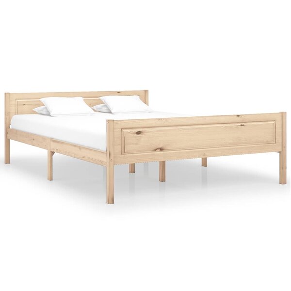 vidaXL Cadre de lit bois de pin massif 140x200 cm