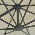 vidaXL Parasol en porte-à-faux avec mât en aluminium 300x300 cm Sable