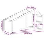 vidaXL Toit de lit pour enfants 198x97x113 cm bois de pin massif