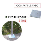 Platine de fixation au sol pour boite aux lettres