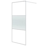 vidaXL Paroi de douche Blanc 90x195 cm Verre ESG transparent