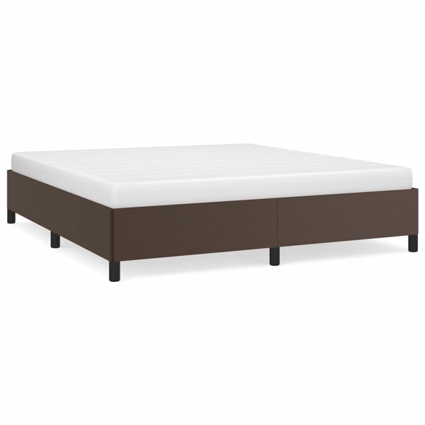 vidaXL Cadre de lit Marron 180x200 cm Similicuir