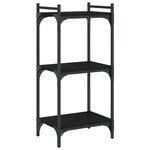 vidaXL Bibliothèque à 3 niveaux noir 40x30x86 cm bois d'ingénierie