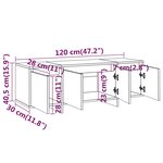 vidaXL Meuble TV Chêne marron 120x30x40 5 cm Bois d'ingénierie