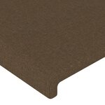 vidaXL Tête de lit à LED Marron foncé 200x5x118/128 cm Tissu