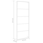 vidaXL Porte-serviette Blanc 45x10x115 cm Acier