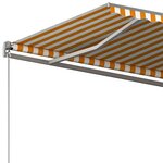 vidaXL Auvent automatique sur pied 600x350 cm Jaune/Blanc