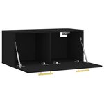 vidaXL Armoire murale noir 80x36 5x35 cm bois d'ingénierie