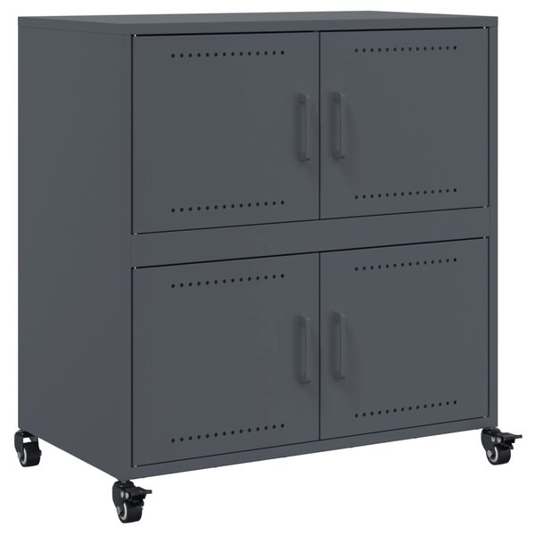 vidaXL Buffet anthracite 68 5x39x72 cm acier laminé à froid