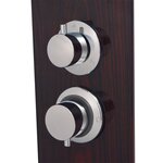 vidaXL Système de panneau de douche Verre Marron
