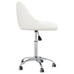 vidaXL Chaises pivotantes à manger lot de 6 blanc similicuir