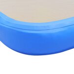 vidaXL Tapis gonflable de gymnastique avec pompe 800x100x10cm PVC Bleu