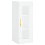 vidaXL Buffet haut Blanc 34 5x34x180 cm Bois d'ingénierie