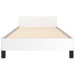 vidaXL Cadre de lit avec tête de lit Blanc 100x200 cm Similicuir