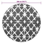 vidaXL Tapis d'extérieur bleu et blanc Ø200 cm PP