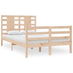 vidaXL Cadre de lit Bois de pin massif 120x200 cm