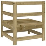 vidaXL Canapé d'angle de jardin bois de pin imprégné