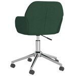 vidaXL Chaises pivotantes à manger lot de 2 vert foncé tissu