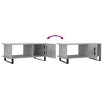 vidaXL Table basse gris béton 90x50x40 cm bois d'ingénierie