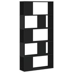vidaXL Bibliothèque 5 niveaux noir 80 5x23 5x162 5 cm bois ingénierie
