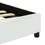 vidaXL Cadre de lit Blanc Similicuir 140 x 200 cm