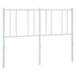 vidaXL Tête de lit métal blanc 135 cm